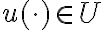 u(\cdot)\in U