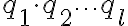 q_1\cdot q_2\cdots q_l