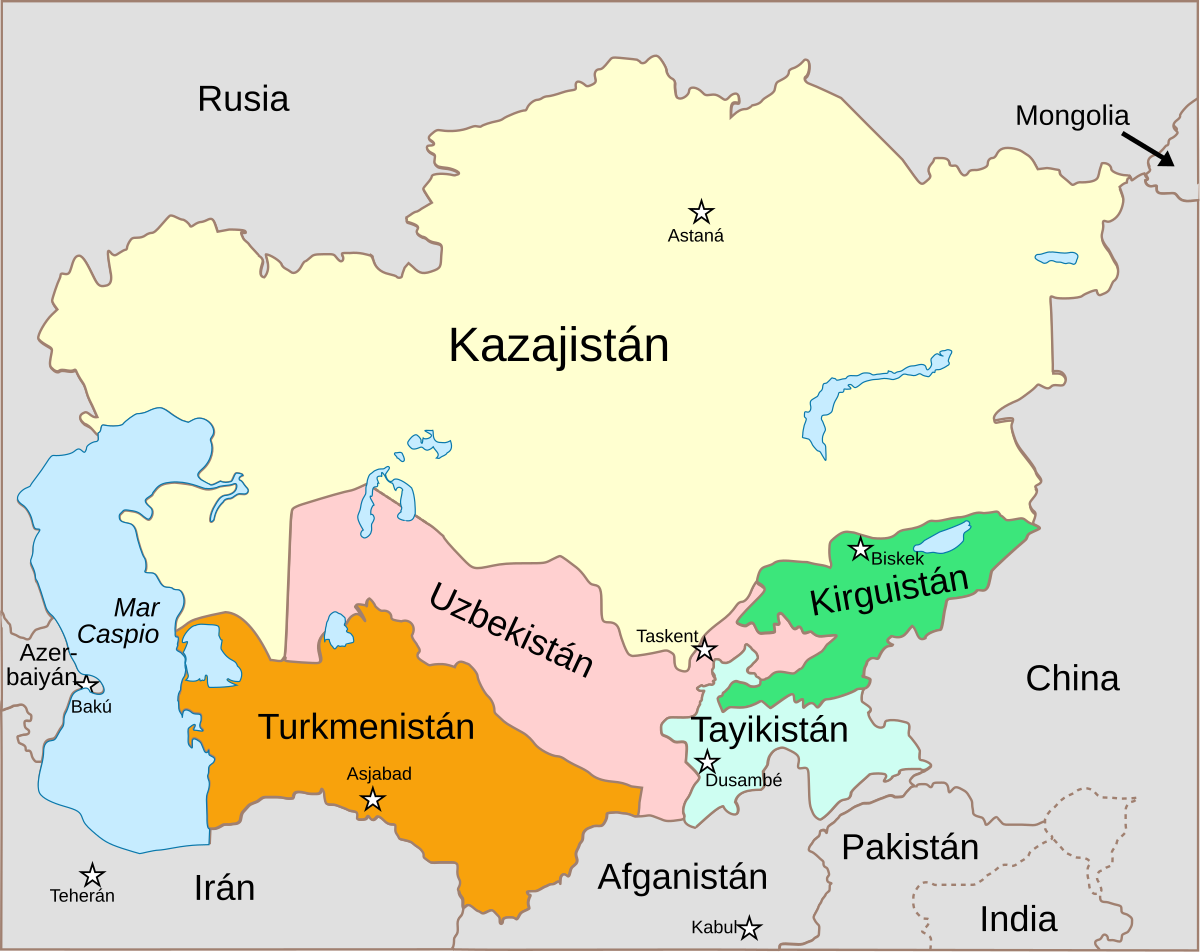 Количество стран средней азии. Центральная Азия. Карта средней Азии. Центральная и средняя Азия на карте. Все страны центральной Азии.